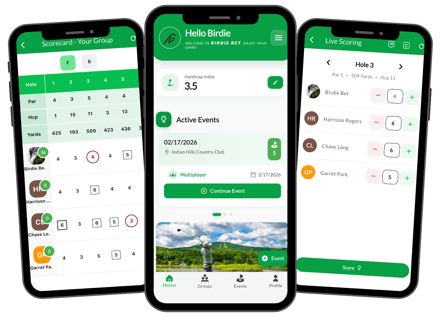 BirdieBet App Screenshots